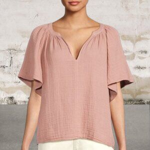 Velvet by Graham & Spencer Flutter Sleeve Top Size Medium